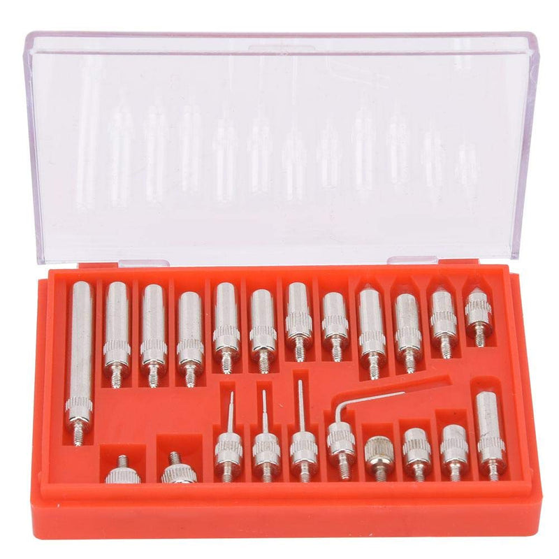 22-piece dial gauge measuring tips set, dial gauge indicator pointed tip replacement, dial gauge accessories, with storage box