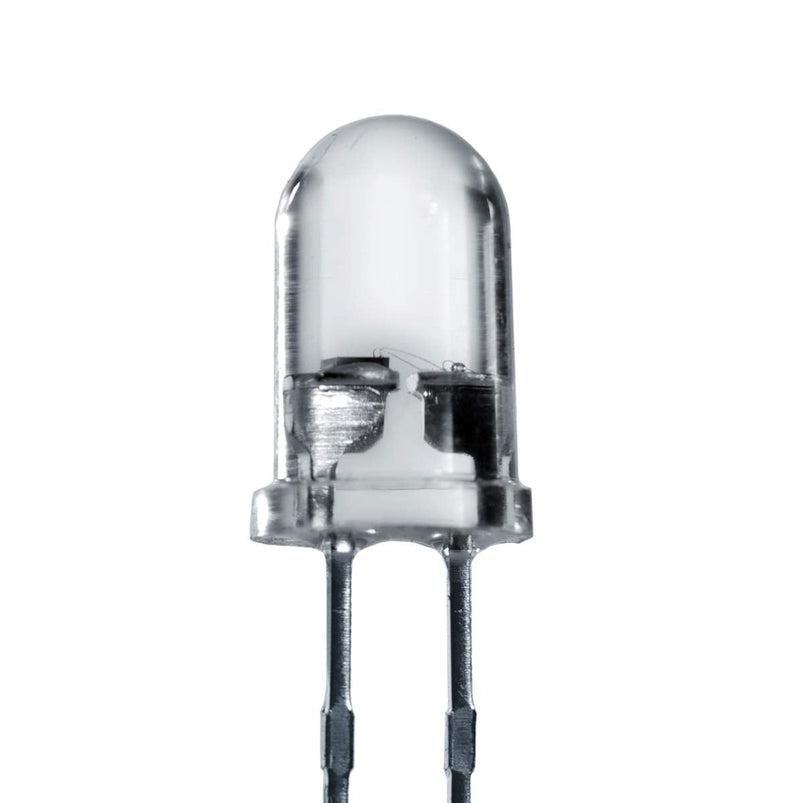 Lumetheus LED 5mm color white 14,000 mcd 25 pieces LED extra bright 3V white diode 2 pin LEDs 5 mm - 25 pieces