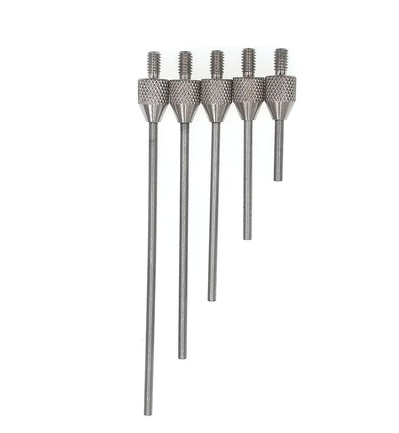SUXING measuring inserts for dial indicators, measuring insert steel diameter 1 mm, pin length 10/20/30/40/50 mm, thread M2.5, pin diameter: 1.5 mm.