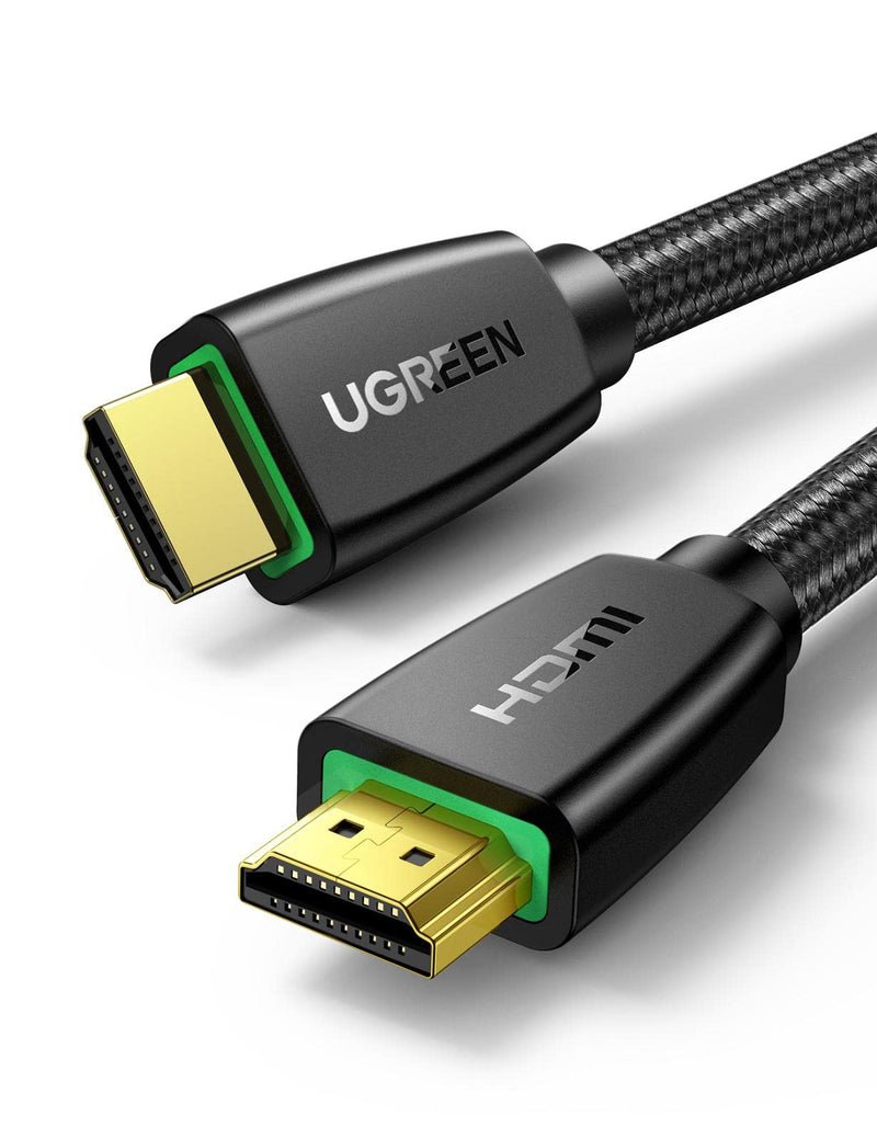 UGREEN HDMI cable 4K 60Hz UHD 2.0 HDMI ARC cable HDR 3D high speed 18Gbps with Ethernet gold-plated compatible with TV, monitor, Blu-ray, PS5/PS4/PS3, Xbox Series S, soundbar (2M 2.0 meters