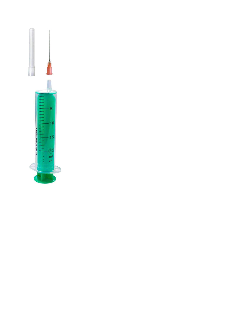 Set: 1, 2 or 3 syringes 20ml laboratory syringes liquid syringe hobby syringe with blunt needle/cannula for e-liquid aroma hobby and DIY (set 1x 20ml) set 1x 20ml