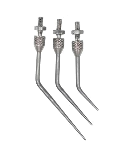 SUXING Measuring Inserts for Dial Indicators, 45 Degree Angle, Rounded Steel Pin R 0.3 mm, Thread M2.5, Pin