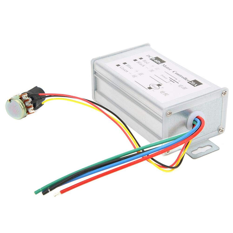 DC Motor Speed Controller, Brushed Motor Driver Controller Module 20A DC 9V 12V 24V 36V 48V 60V Motor without reverse rotation