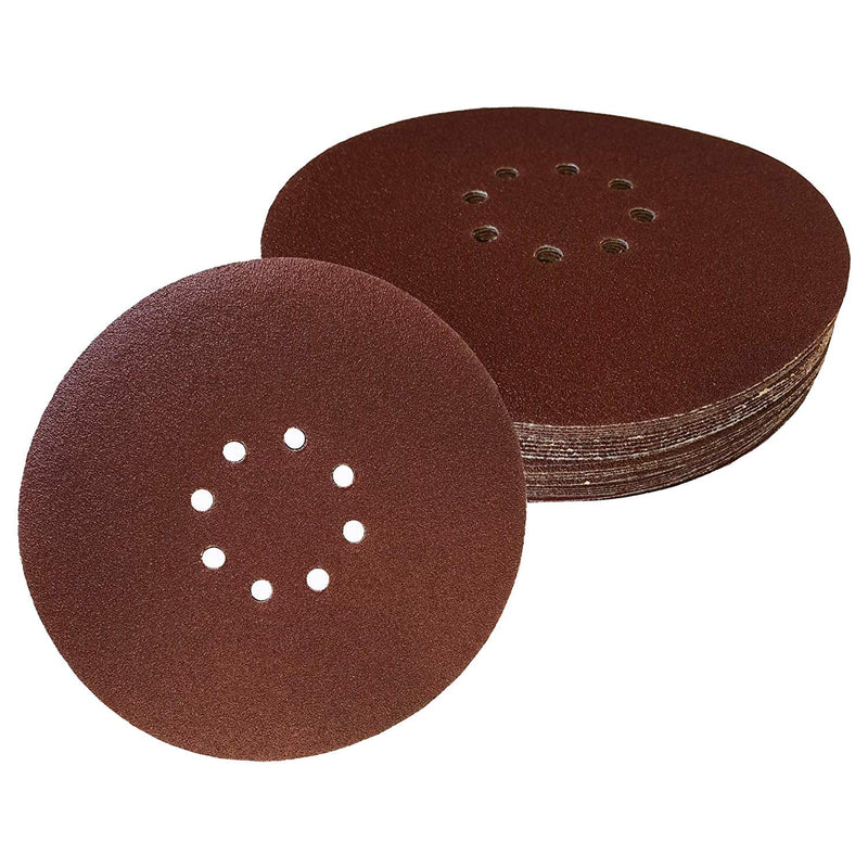 Professional sanding discs │ 30 pieces │ 8-hole │ Ø 225 mm │ each 5 x grain 40/60/80/120/180/240 │ self-adhesive │ for long-neck sanders │ sanding sheets │ sandpaper │ sanding pads │ by FD-Workstuff