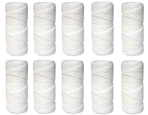 WK wkcartfil5x10 Filter Cartridge 50 Micron 5" Wire Wrapped Pack of 10, White