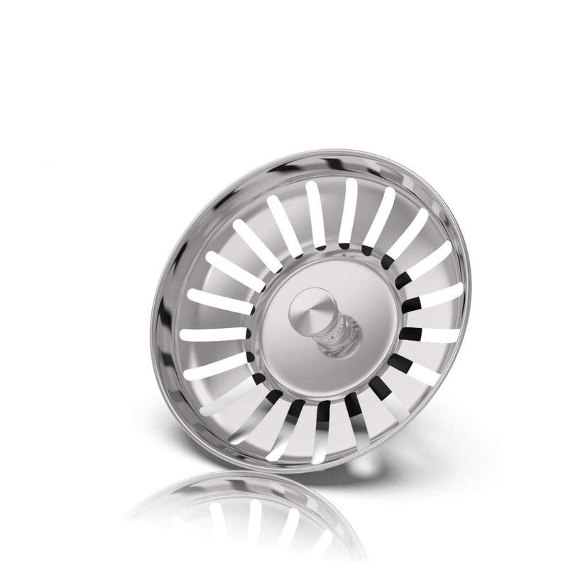 Sink strainer basket (Advanced) - Universal sink strainer made of hardened steel with innovative plug function - Ideal as a Blanco sink replacement part - Improved version 2023 (Ø 82 mm) Ø 82 mm