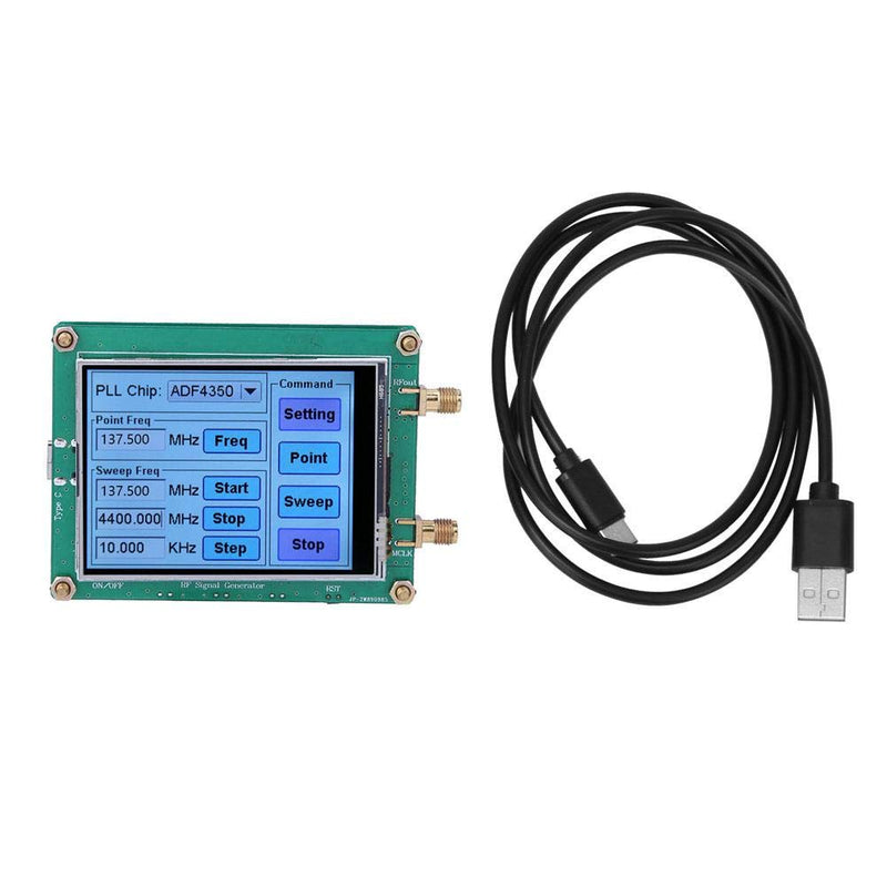 Signal Generator High Precision Full Touchscreen RF Sweep Point Frequency Module Radio PC Counter Control with Data Cable SMA Female ADF4350/ADF4351(ADF4350)