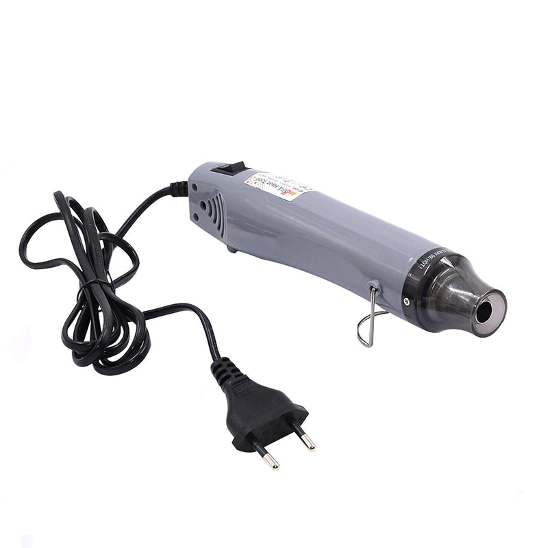 mofa New Mini Hot Air Gun Electric 300W Mini Shrink Heat Tool Embossing Heat Tool Mini Hot Air Gun DIY Tool (Silver) Silver