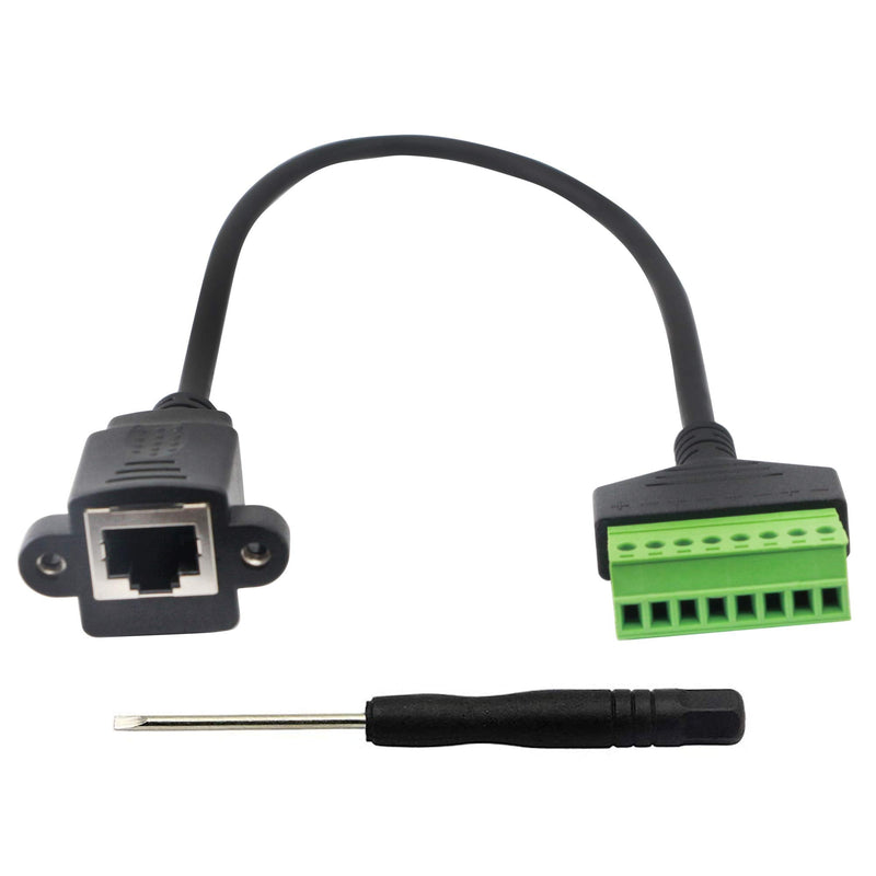 RJ45 screw terminal adapter, RJ45 male to terminal block 8-pin adapter RJ45 female to 8 pin