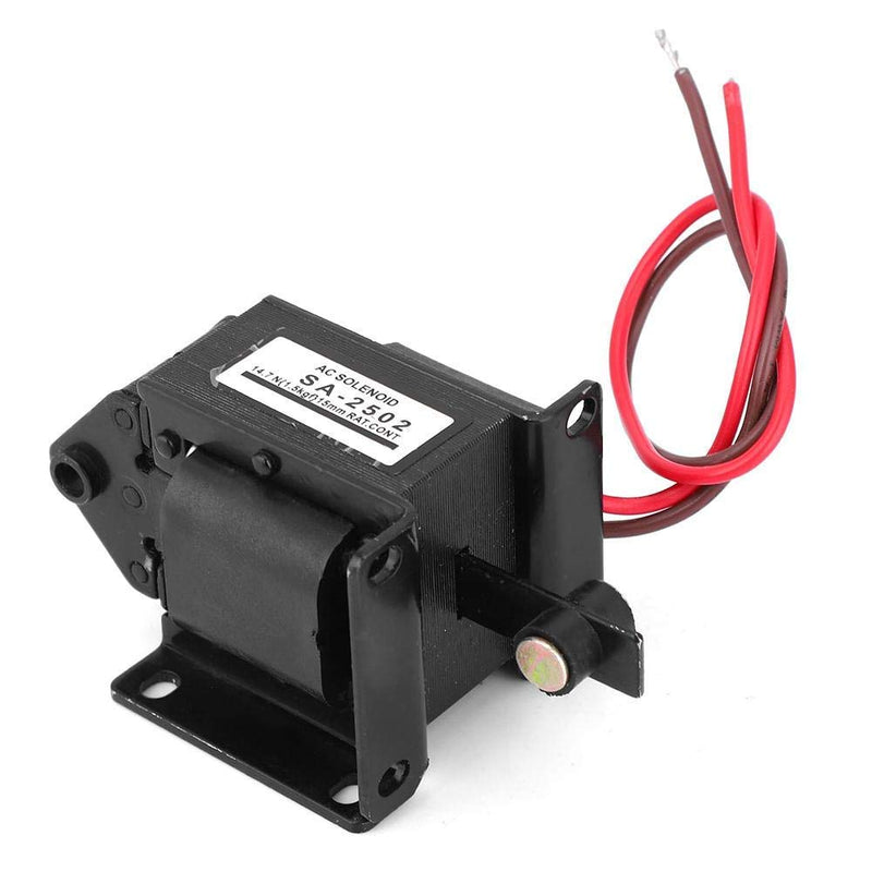 Push Pull Electromagnet AC Pull Magnet Electromagnet for Industrial Automation 220V AC 14.7N 15mm Stroke SA-2502 Mini Valve Magnetic Drive Electromagnet