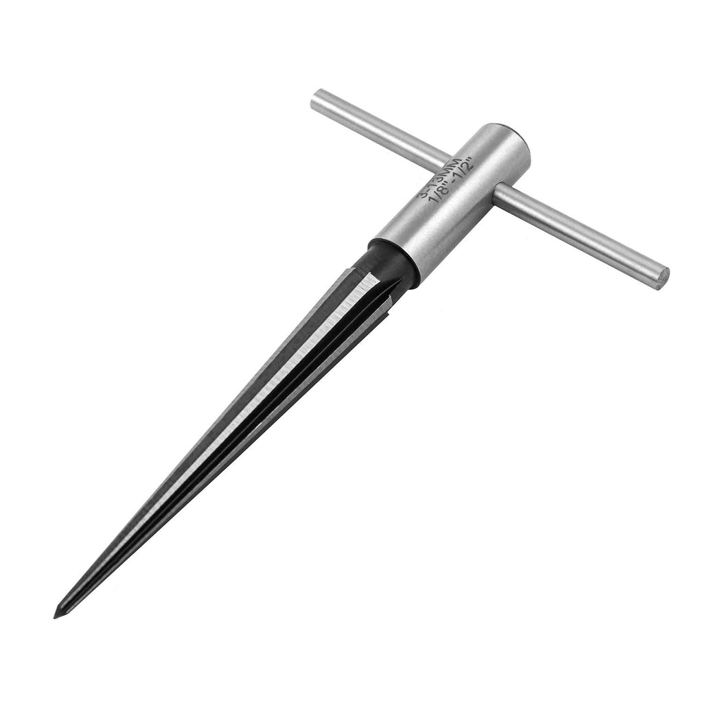 QWORK® Conical reamer, cone hand reamer for reaming with a diameter of 3 mm - 13 mm.