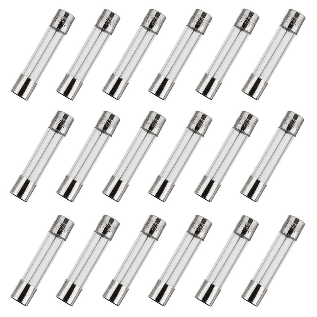 BOJACK 6x30mm 10A 250V 0.24x1.18 inch F10AL250V 10 Amp 250 Volt Fast-Blow Glass Fuses (Pack of 18) F10A