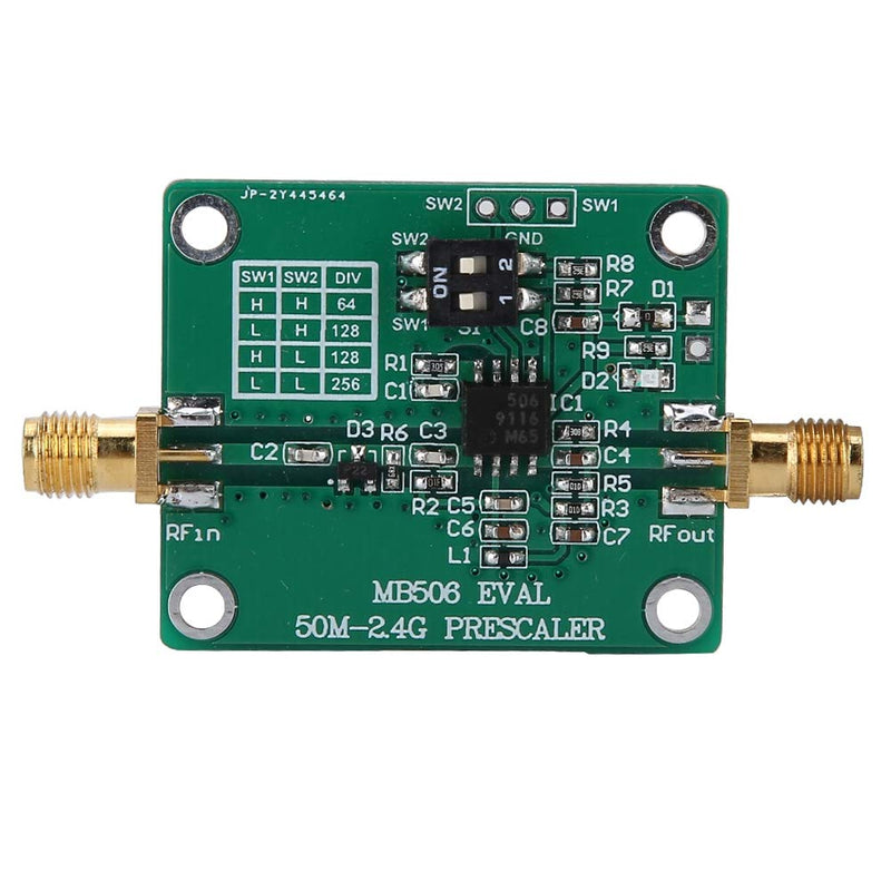 ASHATA Frequency Divider, MB506 Module 2.4GHz Microwave Prescaler 64 128 256 Frequency Divider for DBS CATV Transceiver, High Frequency Prescaler, SMA Female, Input Impedance 50 Ohm