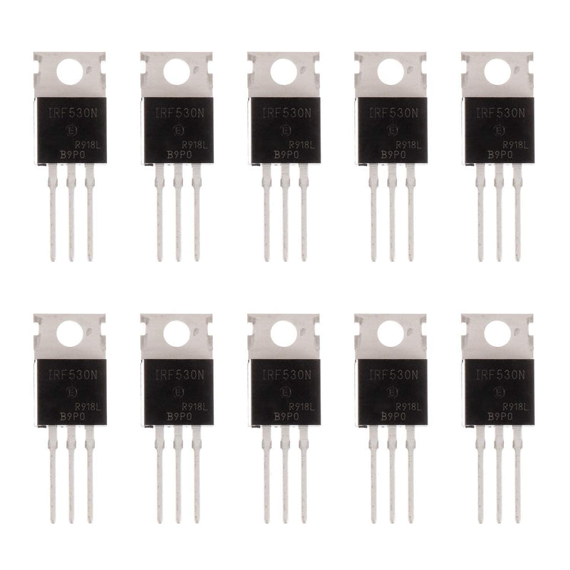 BOJACK IRF530 MOSFET Transistors IRF530N 17A 100V N-Channel Power MOSFET TO-220AB (Pack of 10)