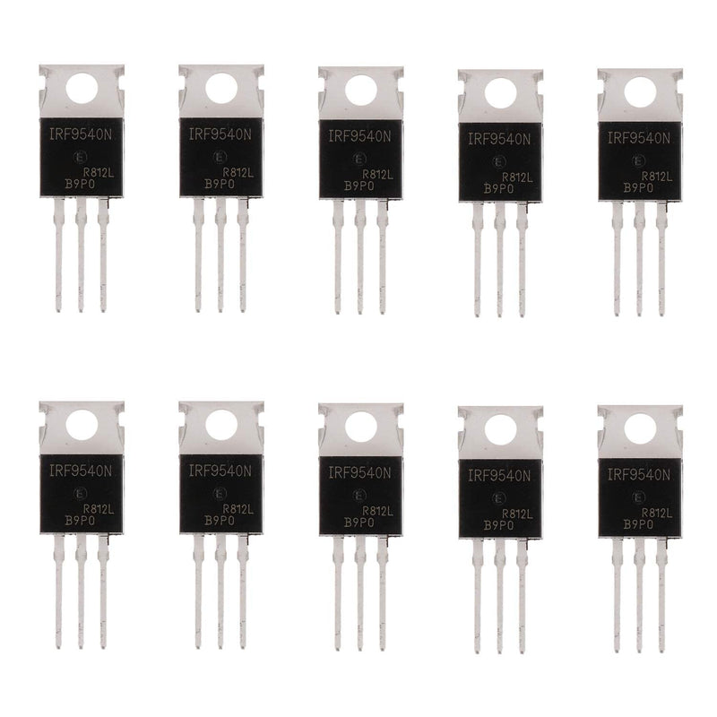 BOJACK IRF9540 MOSFET Transistors IRF9540N 23A 100V P-Channel Power MOSFET TO-220AB (Pack of 10)