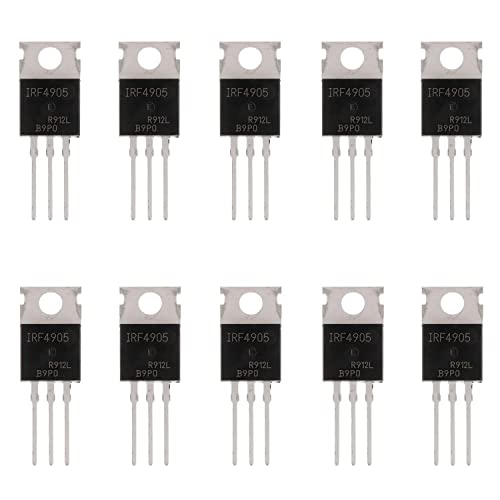 BOJACK IRF4905 MOSFET Transistors IRF4905S 74A 55V P-Channel Power MOSFET TO-220AB (Pack of 10)