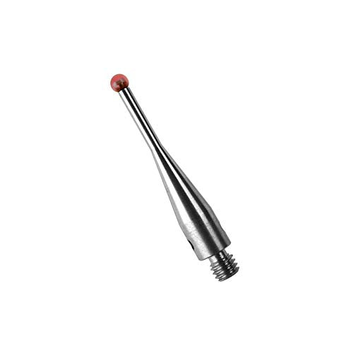 Stylus inserts for tactile measuring probes M3 thread 21mm length shaft made of stainless steel 2mm ruby ball A-5000-3552