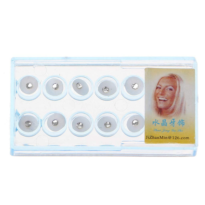 Box of 10 / Box 2 mm Dental Colourful Crystal Tooth Fashion Jewellery Gemstone Decoration with Box