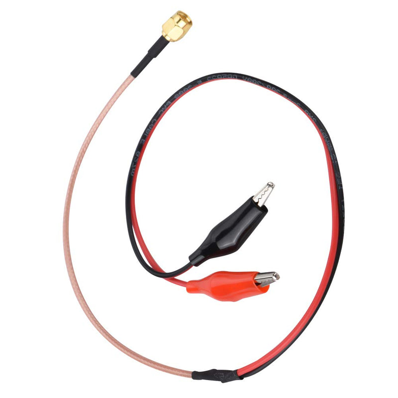 Elprico High Frequency Interconnect Cable, 52cm Red Black Measurement Cable, Includes SMA RG316 High Temperature Cable 18AWG Silicone Wire and Alligator Clip