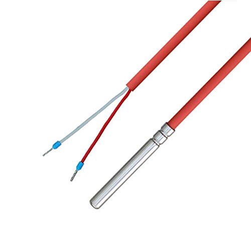 iOVEO 036HS03202 PT500 Temperature Sensor / Cable Sensor / Solar Sensor / Temperature Sensor with Silicone Cable up to 200 °C, 2 Metres 2 Meter Single