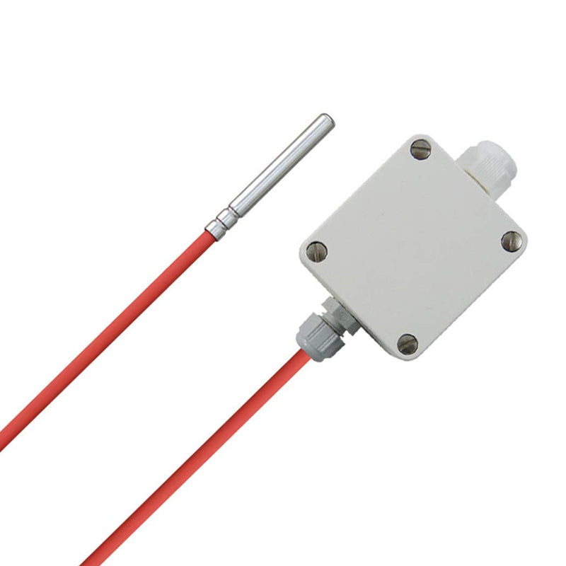 iOVEO 213HS02205 - Temperature transmitter in housing with silicone connecting cable and sensor PT1000, active output, adjustable measuring range, temperature sensor, 5 meter connecting cable