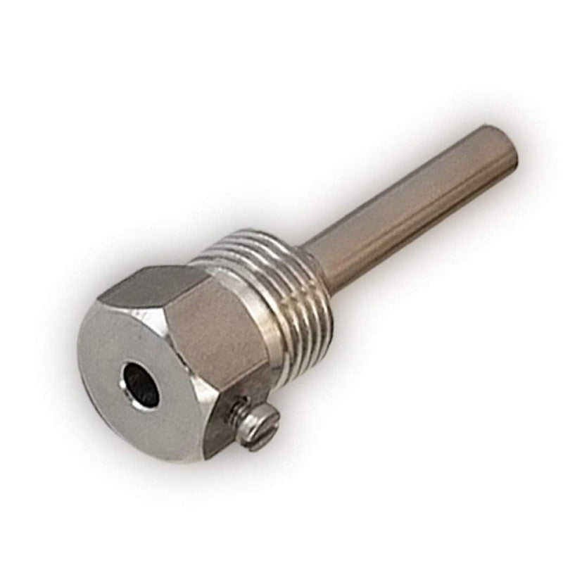 Immersion sleeve stainless steel V4A, G 1/2 inch, installation length 100mm for temperature sensor 6mm heating up to 600°C
