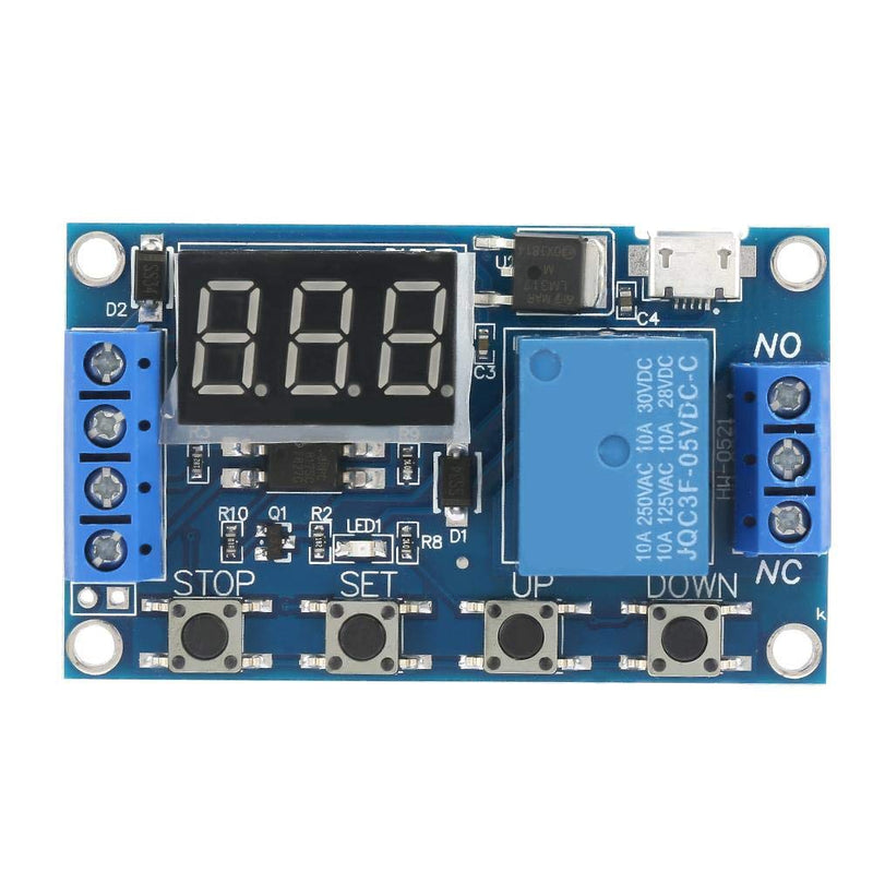 DC 5-30V LED Display Delay On/Off Relay Module Trigger Cycle Delay Timer Switch Supports Micro USB 5.0V Power Supply