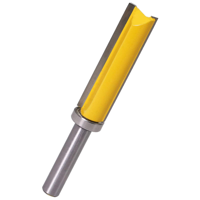 WSOOX 8 mm shaft professional flush cutter Expert for Wood (wood and laminate, Ø 14 mm, working length 50.8 mm, total length 91 mm, hand router accessories)