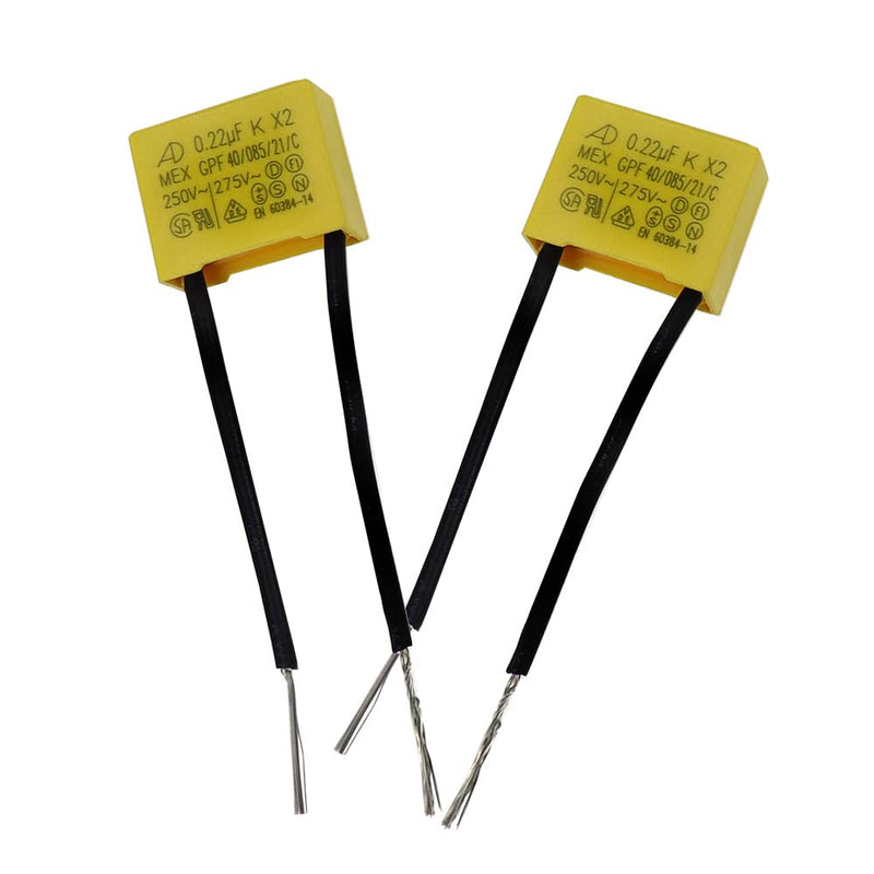 BouGPeng Pack of 2 interference suppression capacitors 0.22µF 275V