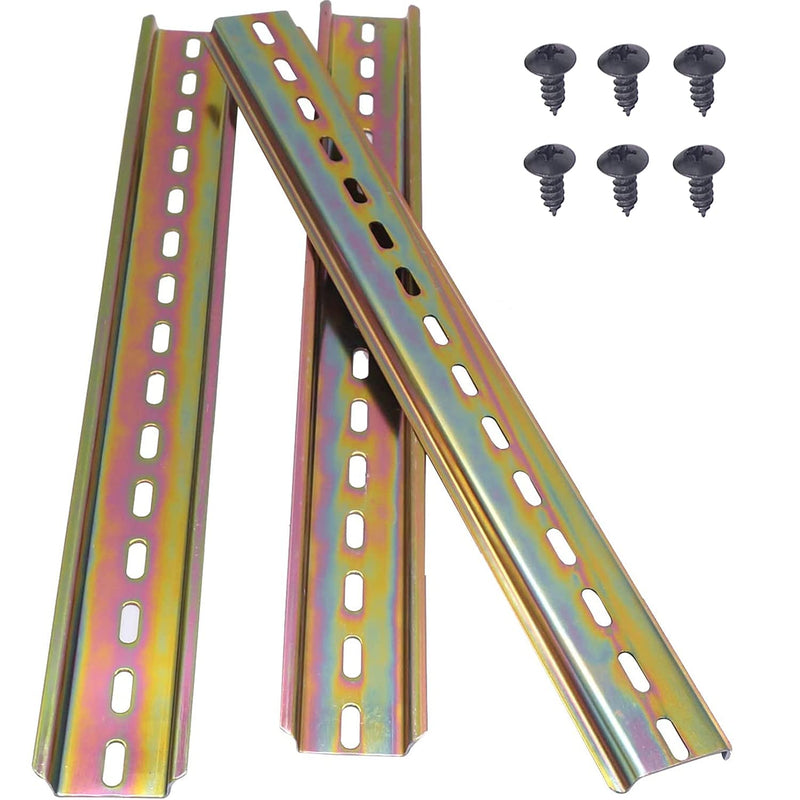 Taiss 3 pieces 30 cm DIN rail high-quality colored steel DIN rail, for distribution cabinet control cabinet, 35 mm wide, 7.5 mm high, 300 mm long, 300 mm / 12 inch G