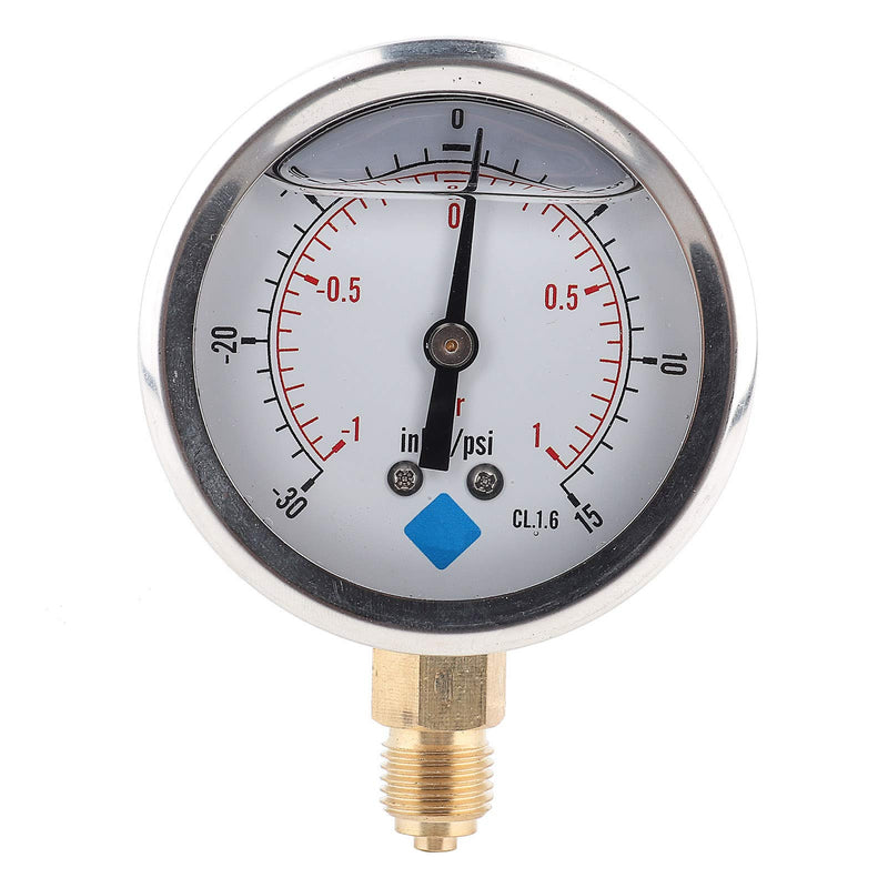 Dual Scale Pressure Gauge 1/4 BSP Back Mount Pressure Gauge Radial Oil Filled Vacuum Pressure Gauge