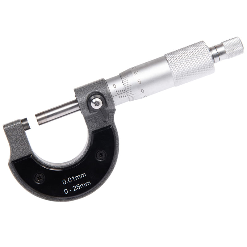 Beslands Outside Micrometer 0-25mm Micrometer Screw Measuring Screw 0.01mm Resolution Micrometer Metric 0-25mm Micrometer