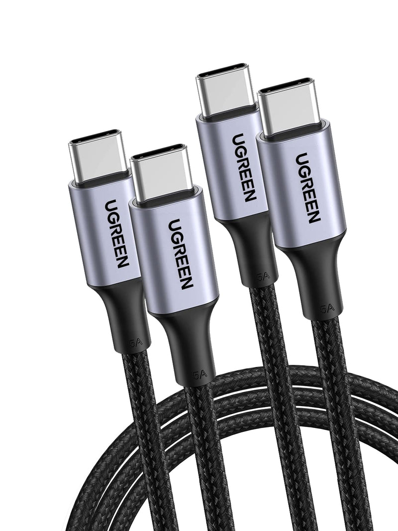 UGREEN USB C Cable 100 W Charging Cable USB-C PD 3.0 Fast Charging Cable | PPS USB C to USB C Cable for iPhone 17/16/15 Series, MacBook Pro/Air, iPad Pro, Galaxy S26, Steam Deck etc. (2 m, 2 pieces) 200.0 centimeters