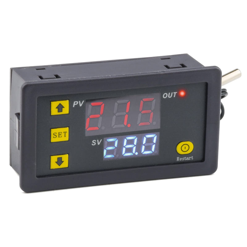 Aideepen W3230 20A DC 12V Digital Thermostat Digital Temperature Controller Regulator Heating Cooling Control Thermometer Instrument W3230 DC 12V