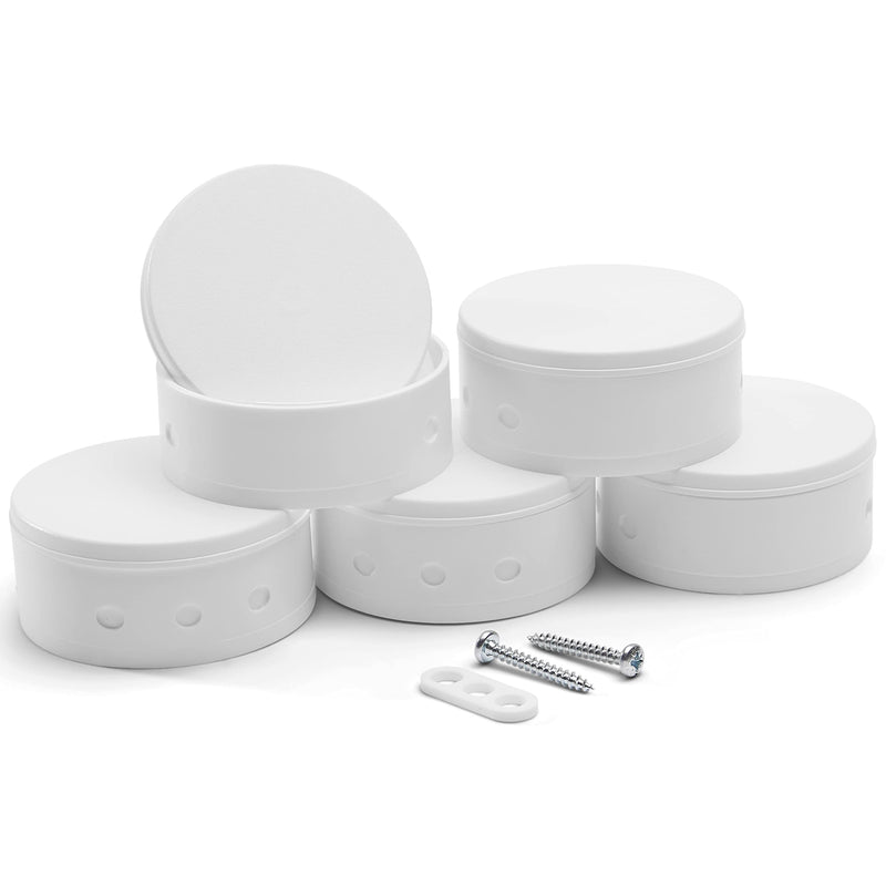 CusoTec Ceiling Box Pack of 5 70 mm x 30 mm Ceiling Canopy Junction Canopy Junction Box Lamp Junction Box Canopy Made of Plastic White (5)