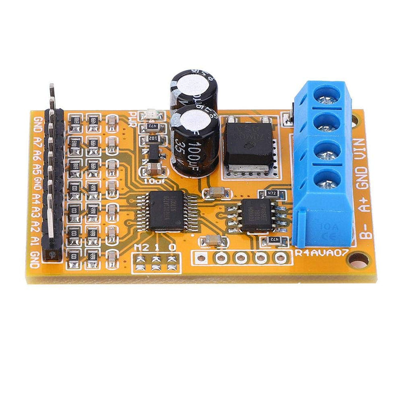 Fafeicy 8-24V 10-15MA Voltage Analog Collector, R4AVA07 7-Channel RS485, ADC Modbus RTU 03 06 Function Code, 45x30x15mm