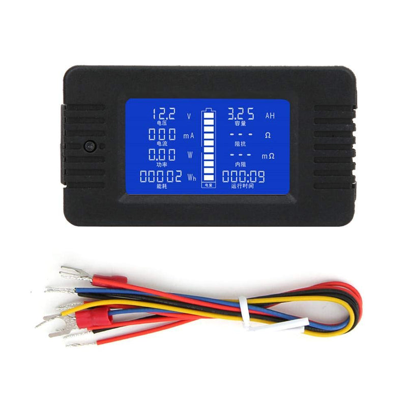 Fafeicy PZEM-015 Multifunctional Battery Meter, Battery Measurement Voltage, Power Energy Capacity Impedance Tester, 9 sets of measurement parameters can be displayed at the same time (015) 015