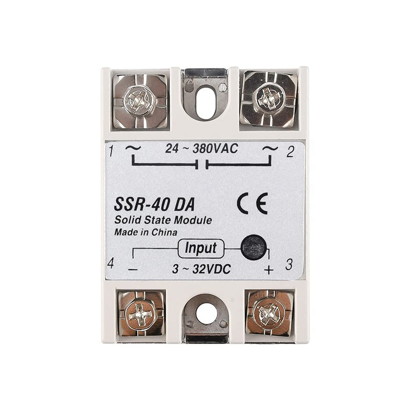 diymore 24V-380V SSR-40DA 40A 3-32V DC-AC Solid State Relay Module