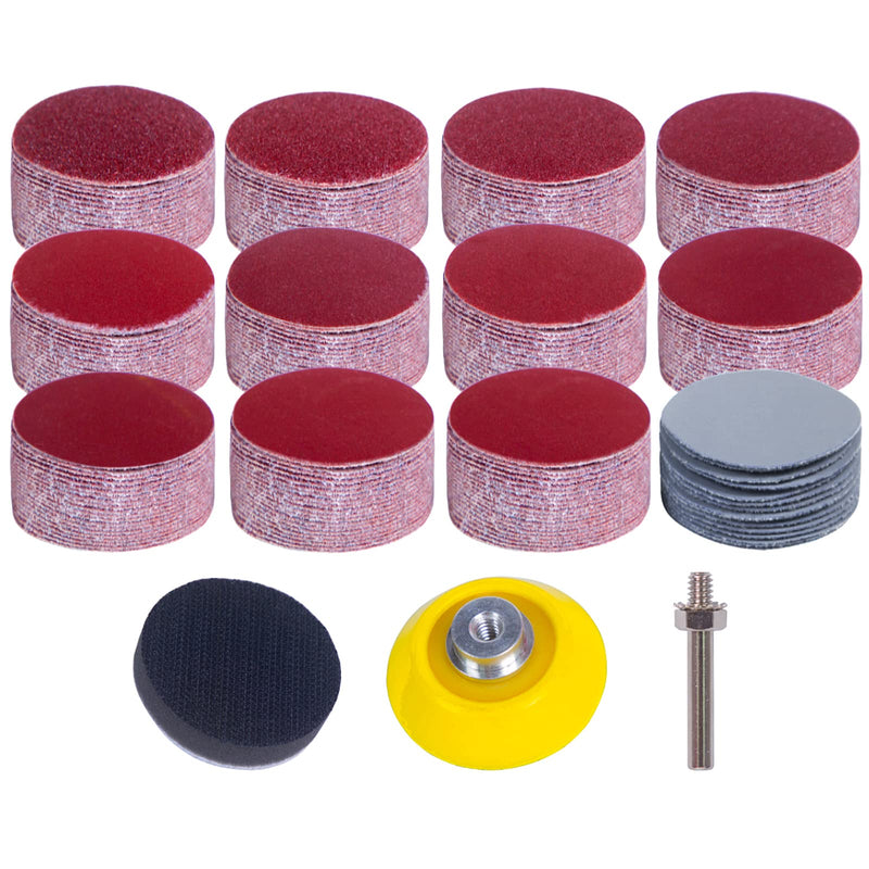 STEBRUAM 240 pieces sanding discs pads 50 mm sandpaper Velcro 2 inch sanding pads grit 60 80 120 180 240 320 400 600 800 1000 2000 3000 automobile wood furniture painting-finishing-home improvement 240 pieces - 60-3000 grit