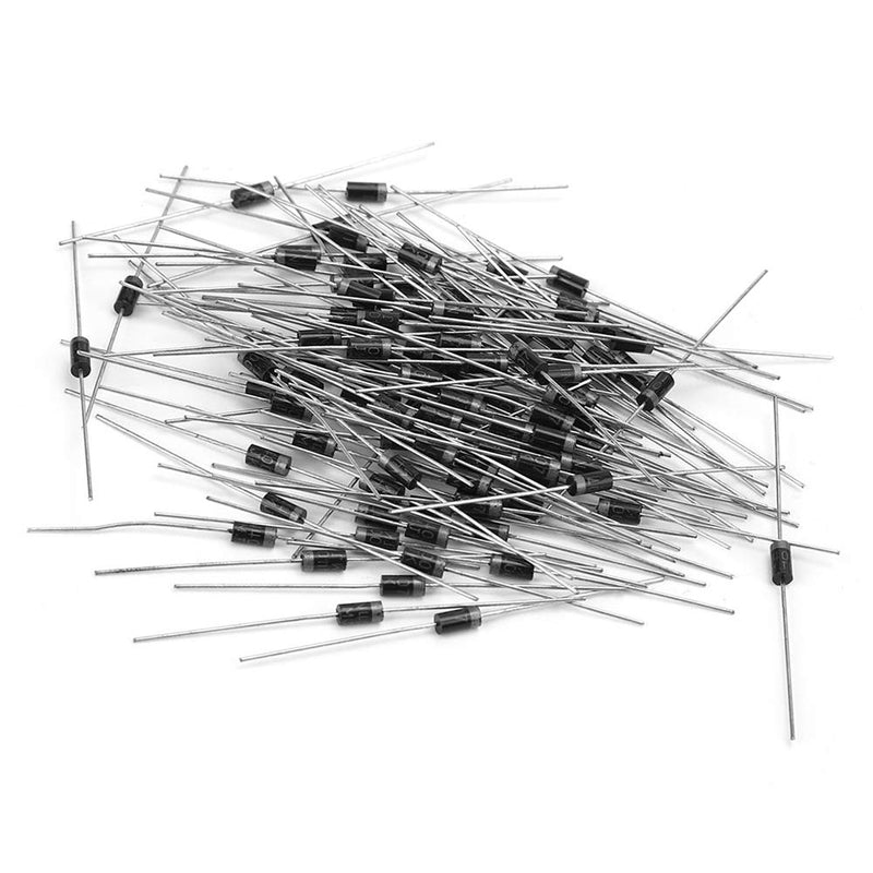 Diode, rectifier diode, 100 pieces 1N4007 1000V 1A high voltage rectifier diode rectifier diodes electronic diodes for industrial circuit connection control circuit
