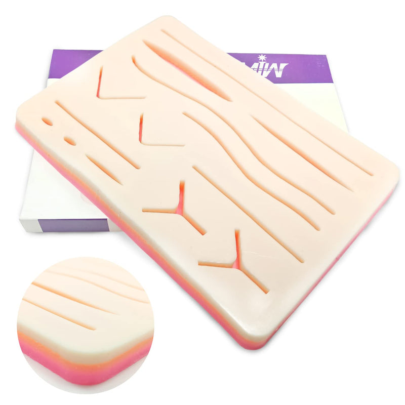 Suture practice pad Suture practice board silicone suture pads 3 layers with pre-cut wounds for medical students vets nurses silicone suture pad silicone suture pad