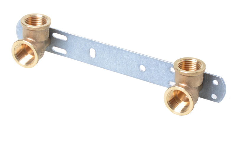 Aqbau® mounting unit mounting plate wall disc for bathroom fittings water drinking water heating brass metal 1/2"x1/2" 150mm 1/2"x1/2" - 150mm