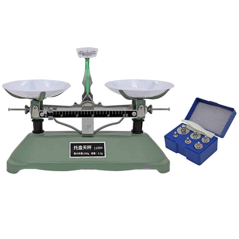 MUYIRTED 200g mechanical scale, pallet scale with 5g 10g 20g 50g 100g laboratory calibration weight