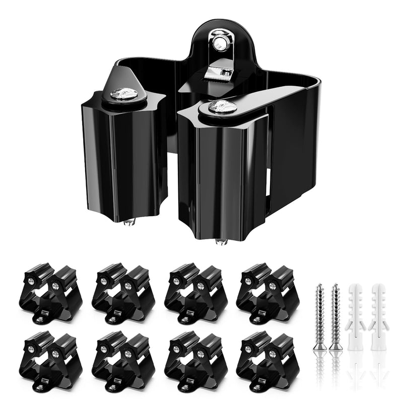 3-H 8 piece tool holder set 0.7 mm wall broom holder steel garden tool holder for broom garden tools home garden black 8 pieces