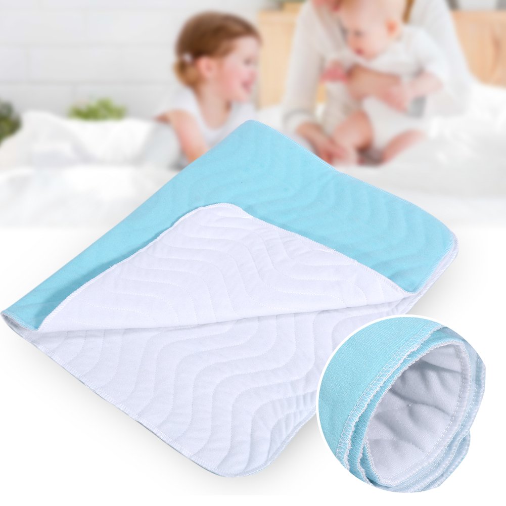 2 Sizes Super Absorbent Washable Reusable Urine Incontinence Mat, Breathable Incontinence Duvets Leak-proof Elderly Care Diaper, Breathable Nursing Pillow(L) L