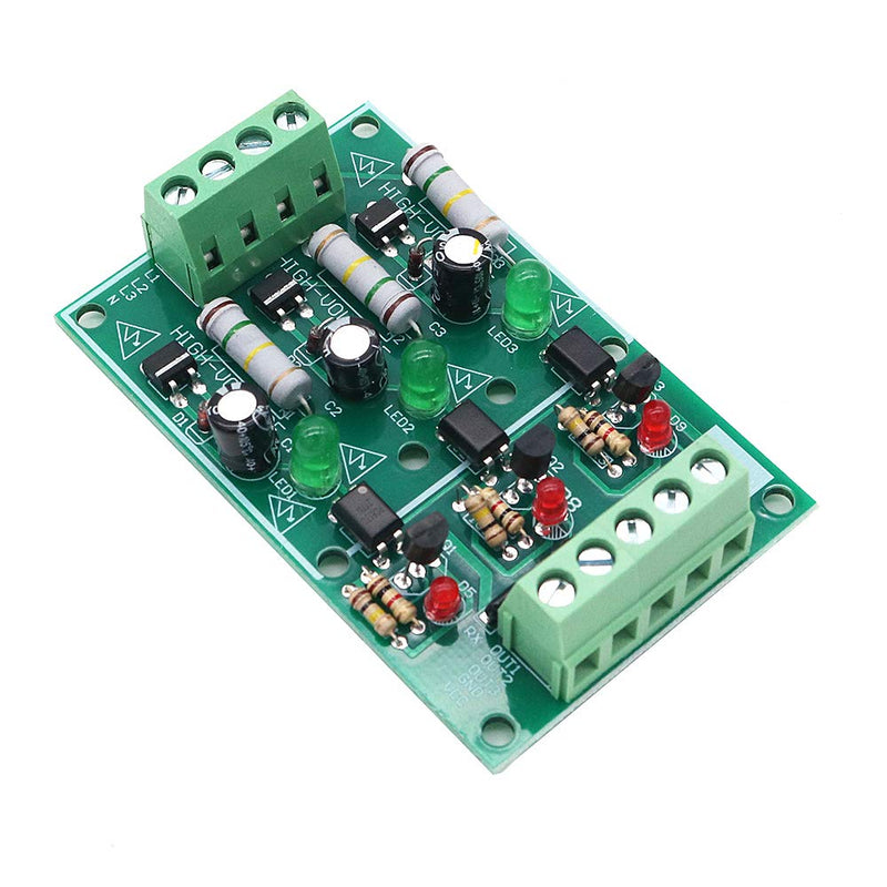 DollaTek 3 Channel Optocoupler Isolation Module, AC 220V Isolation Board Test Module without PCB AC Detection Module