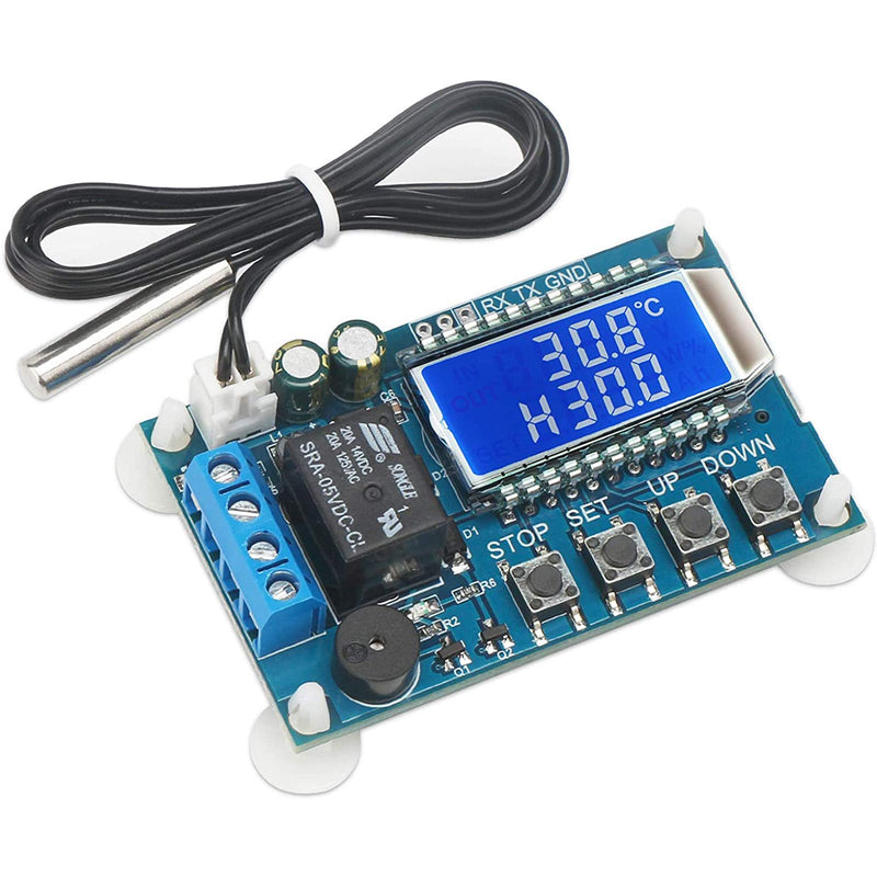 ZHITING Electronic Thermostat Controller Board DC 6-30V Digital Temperature Controller Thermo Temperature Switch with Waterproof Sensor Probe