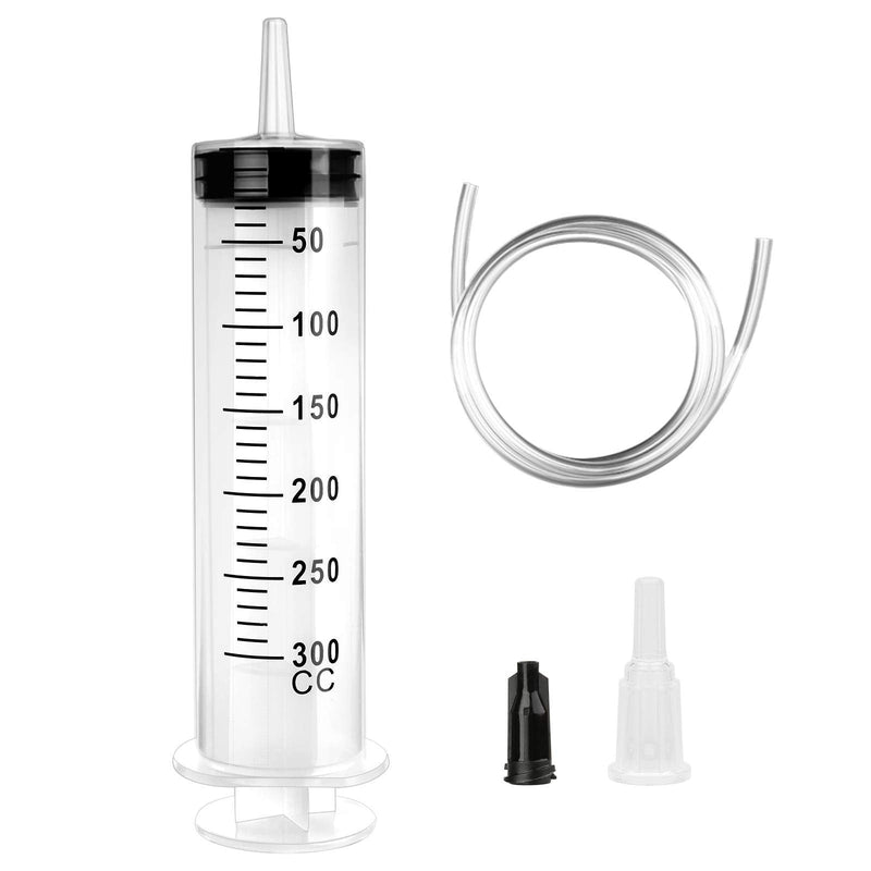 Large Syringe 300ml Reusable Liquid Syringe with Catheter Large capacity plastic syringe for laboratory, industrial, garden and pet feeding