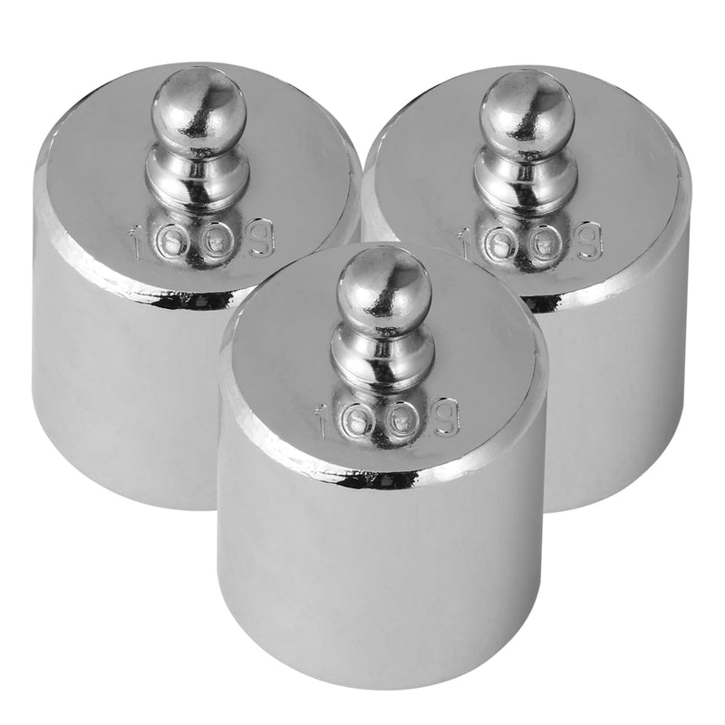 ULTECHNOVO Calibration Weights Set of 3 100 g Gram Scale Weights Made of Chrome-plated Steel for Electronic Scales Accessories for Scales Calibration and Testing in the Laboratory