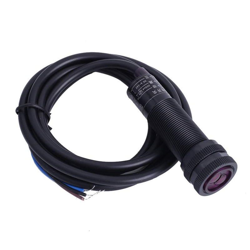 Infrared light barrier, E3F-DS50C4 DC 6V-36V 300mA 50cm Adjustable diffuse light barrier sensor optical THREE lines NPN NO (Normally Open) proximity switch